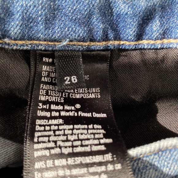 3X1 Jeans W3 Straight Crop Ace Sz. 26 - Picture 11 of 15